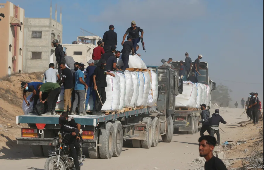 Report Alleges Large-Scale Theft of Egyptian Aid Meant for Gaza Civilians