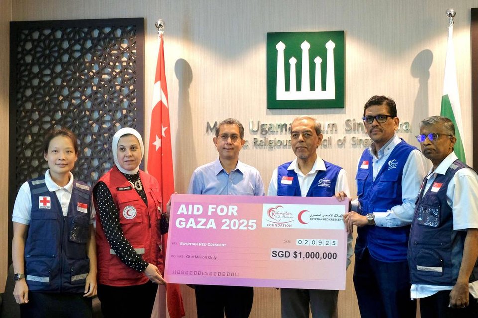 Singapore Donation Boosts Humanitarian Relief for Gaza Through Egyptian Red Crescent